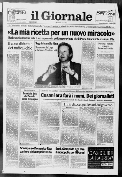 Il giornale : quotidiano del mattino